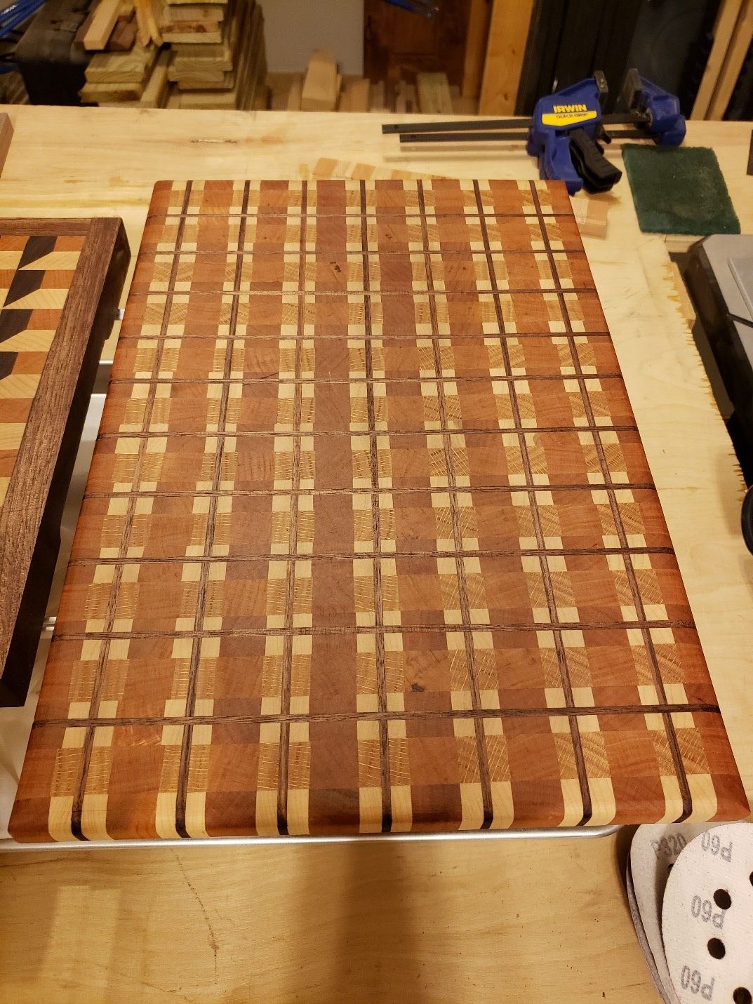 How I Made A Plaid Cutting Board 