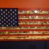 Wooden US Flag Coin Rack